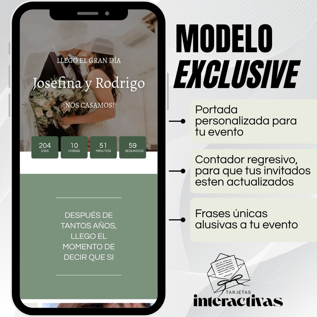 Tarjeta Interactiva Modelo Exclusive — Para lucirte - Imagen 4