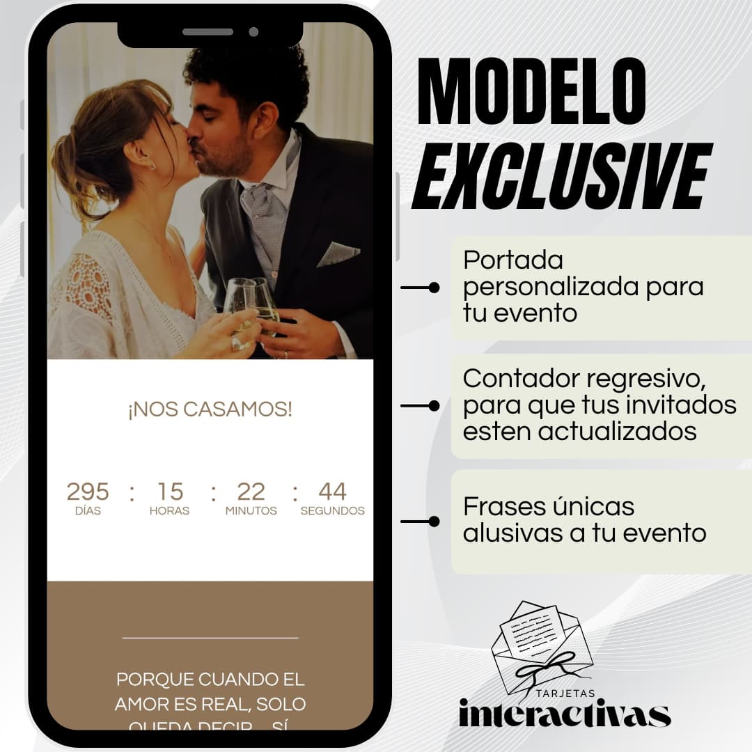 Tarjeta Interactiva Modelo Exclusive — Para lucirte - Imagen 7