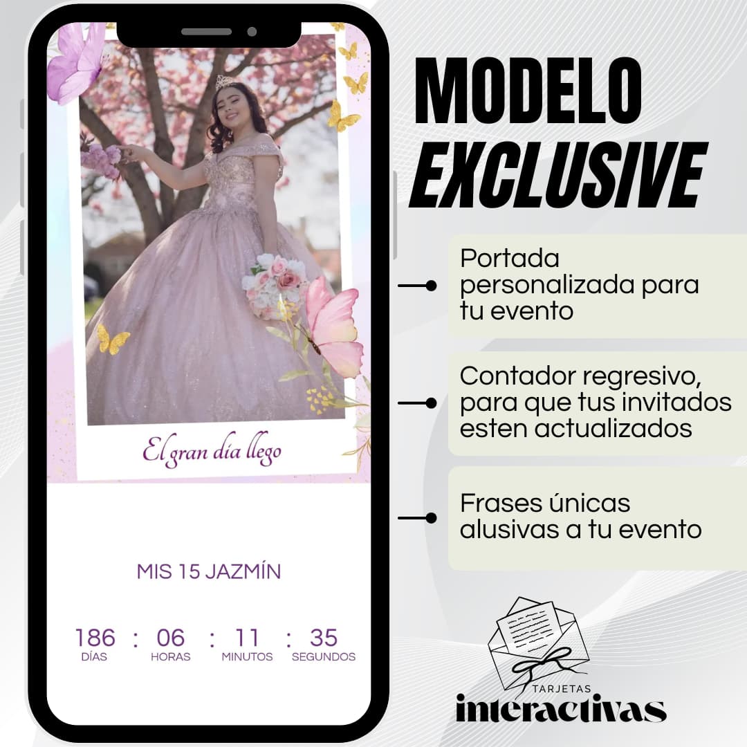 Tarjeta Interactiva Modelo Exclusive — Para lucirte - Imagen 8