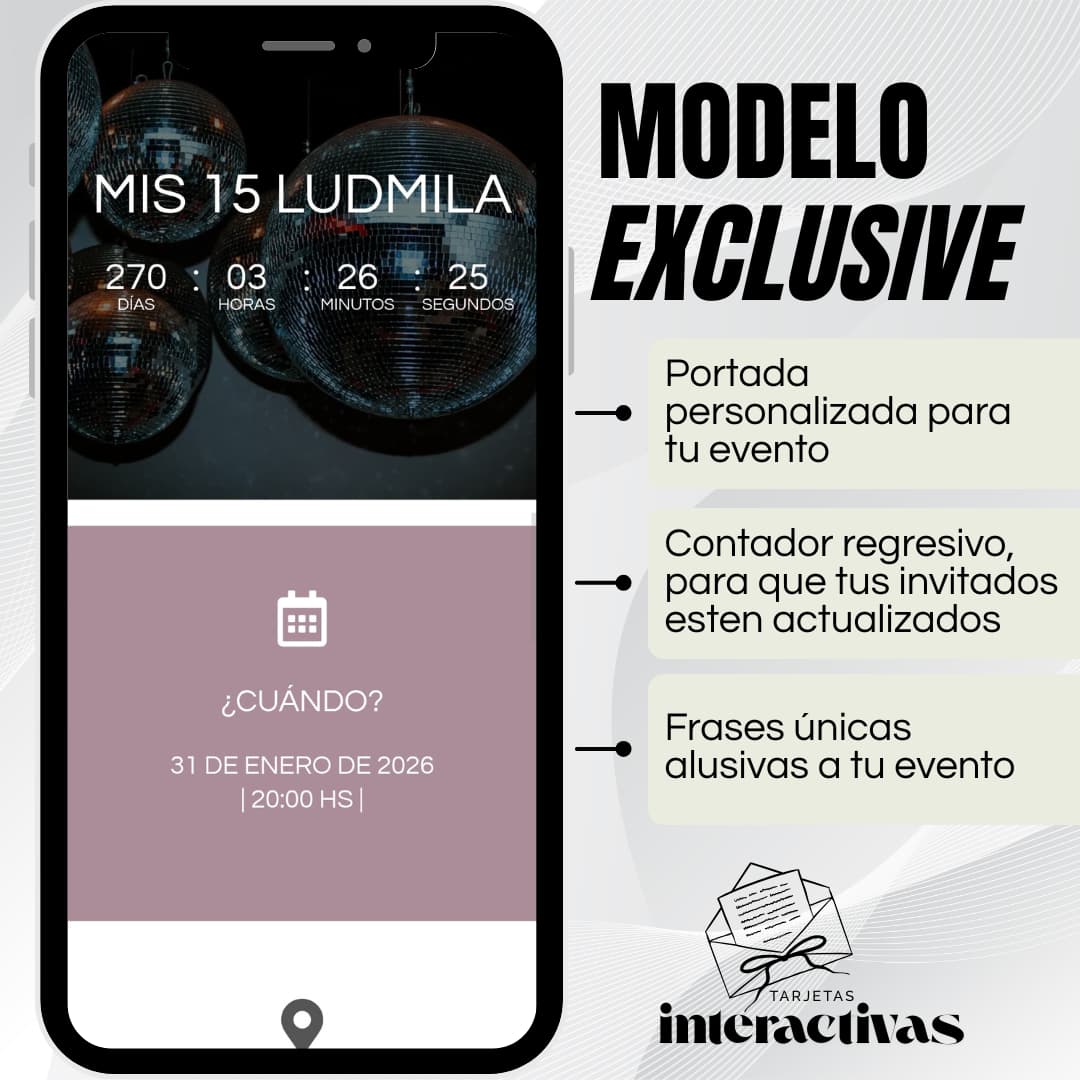 Tarjeta Interactiva Modelo Exclusive — Para lucirte - Imagen 9