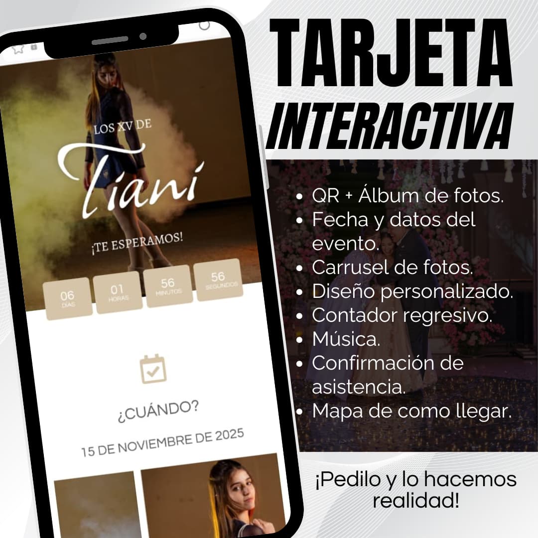 Tarjeta Interactiva Modelo Exclusive — Para lucirte